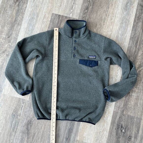 Patagonia Gray Navy Synchilla Pullover Womens Extra Small - Picture 10 of 16